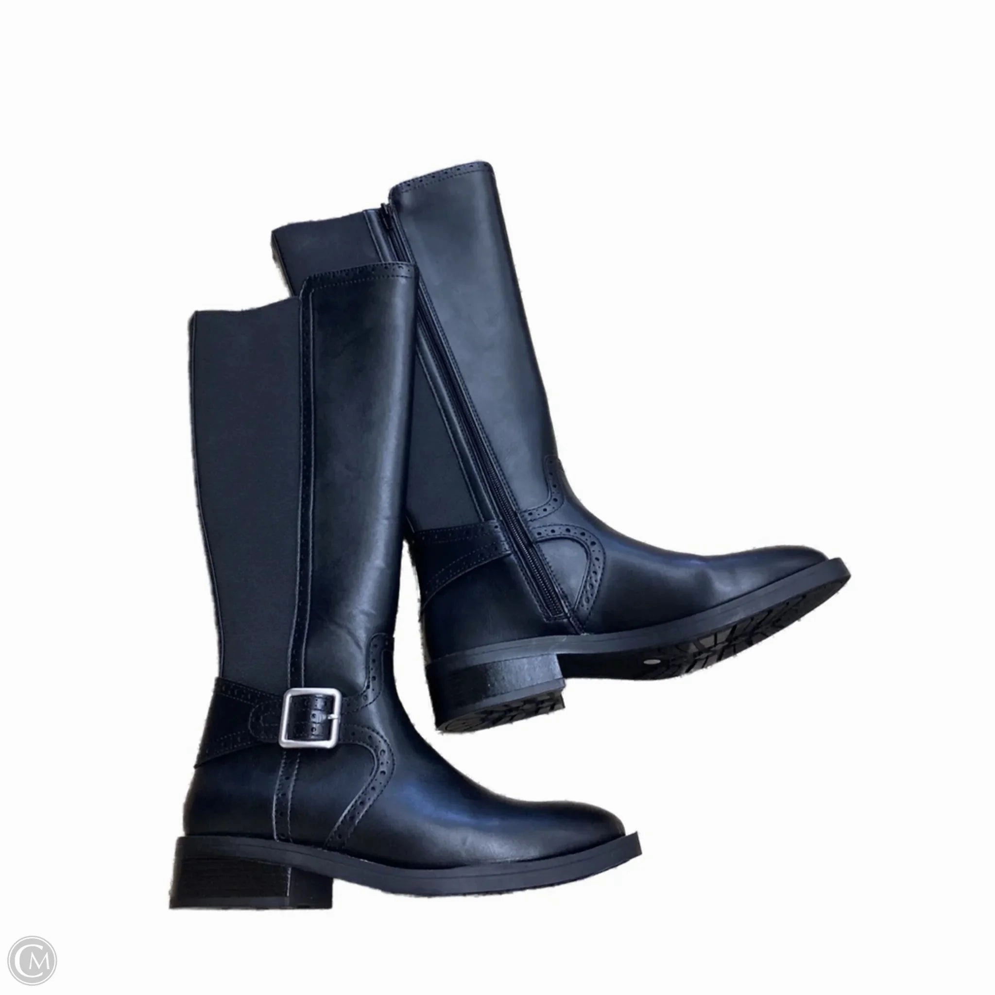 Boots Knee Flats By St Johns Bay In Black, Size: 7 Matte Tone Classic Color