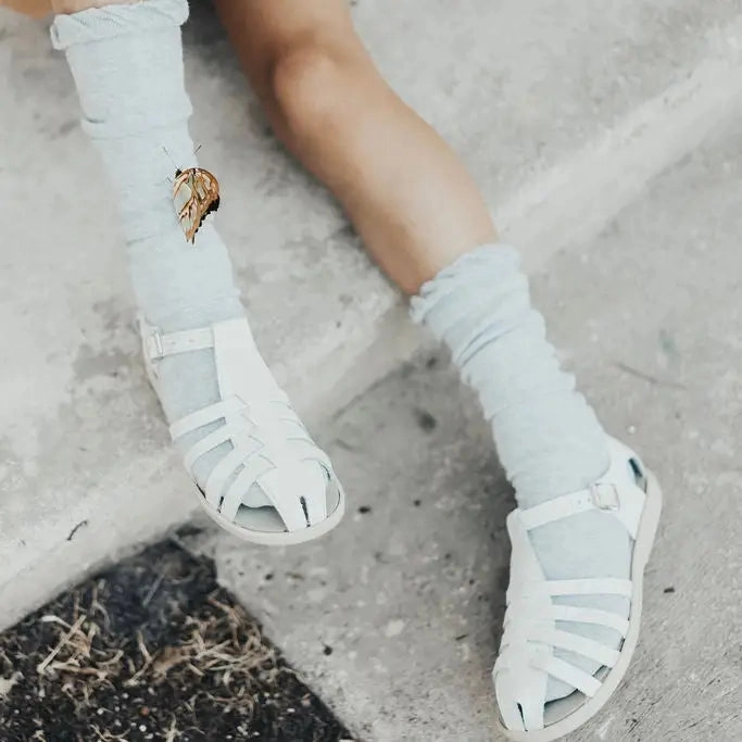 Audrey Fisherman Sandal - White Flexible Grip High Rebound Foam
