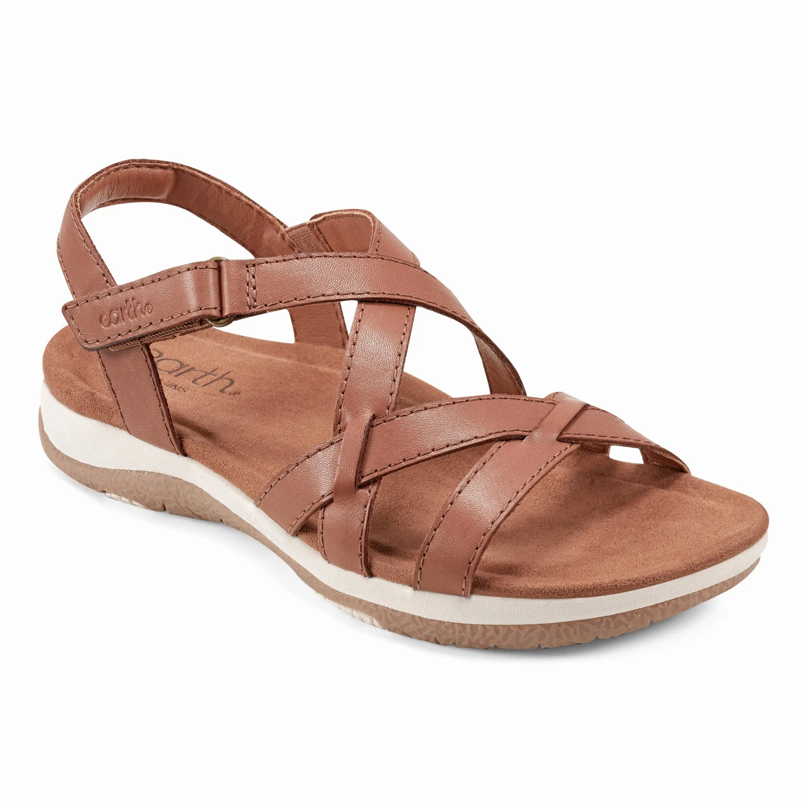 Sterling Casual Strappy Round Toe Flat Sandals Trendy Vacation Sandals Foot Love