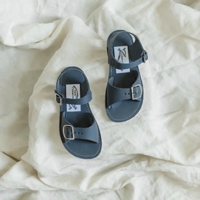 Stevie Sandal - Navy Slip Resistant Sole Pattern