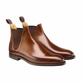 Rugged Built Work Commute Seamless Fit Chelsea 8 Dark Brown Burnished Calf