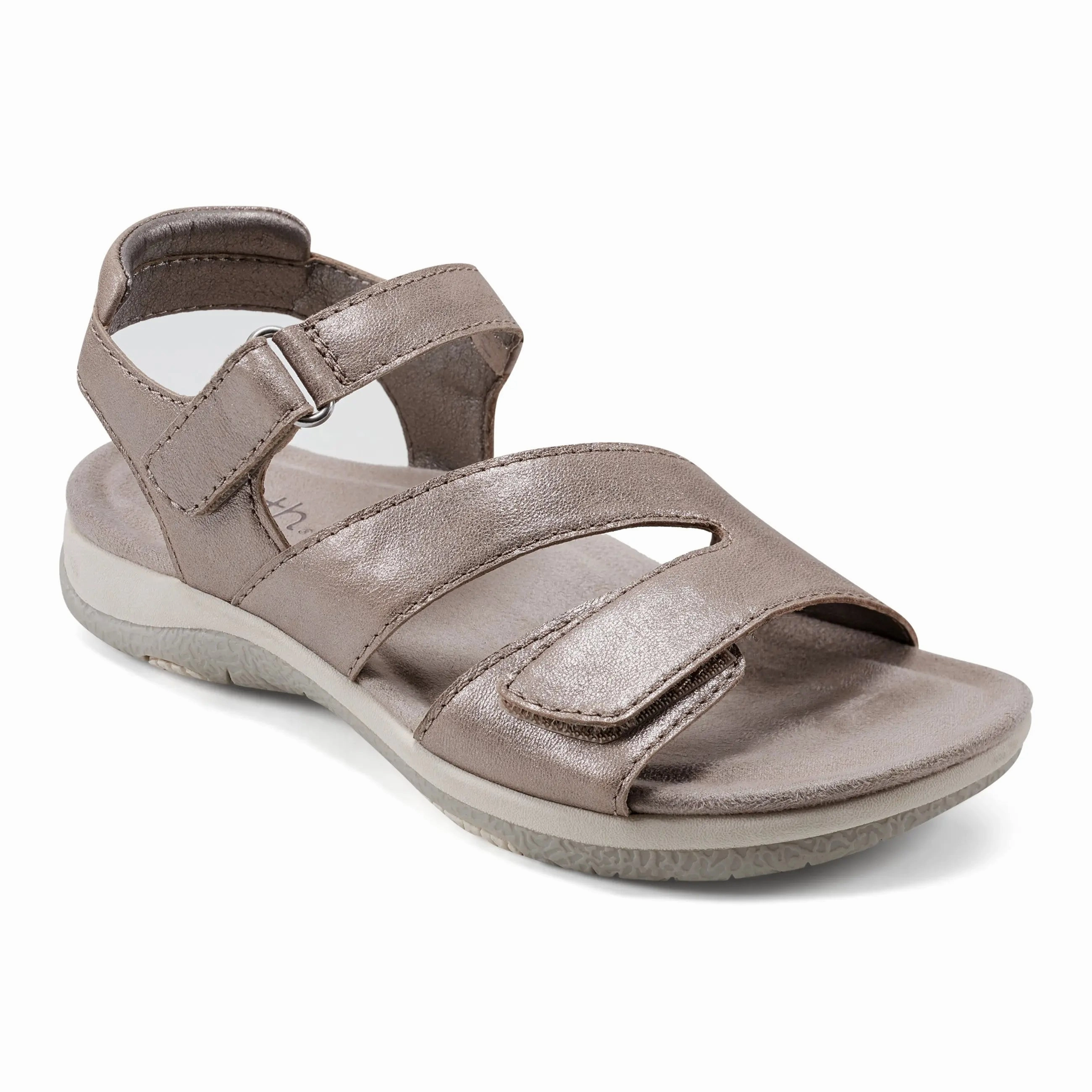 Pressure Relief Grid Design Foot Health Sureal Casual Strappy Round Toe Flat Sandals