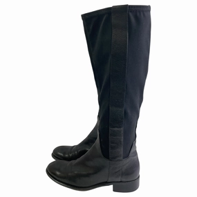 Boots Knee Flats By Nine West In Black, Size:7 Protective Finish Weekend Wanderer