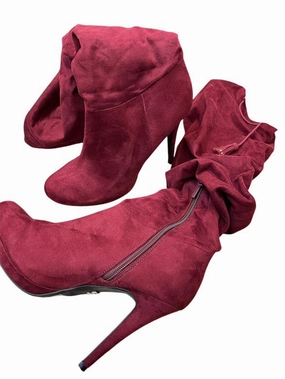 Boots Knee Heels By Thalia Sodi In Red, Size: 9 Stable Structure