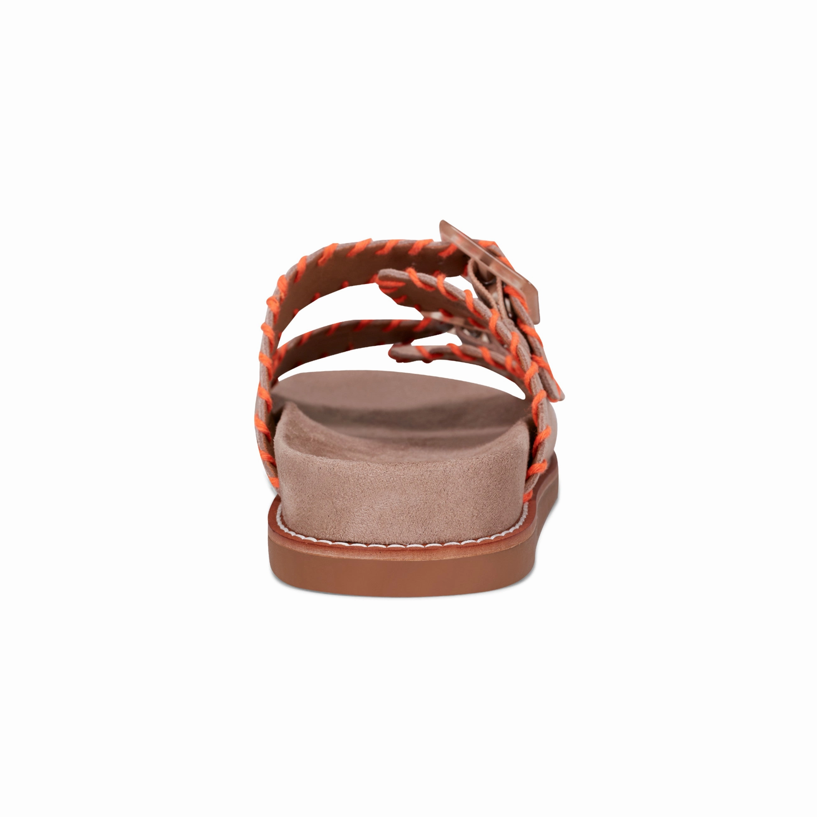 Fausto Round Toe Casual Flat Strappy Sandals Slip On Easy Adjust Buckles Casual Walk