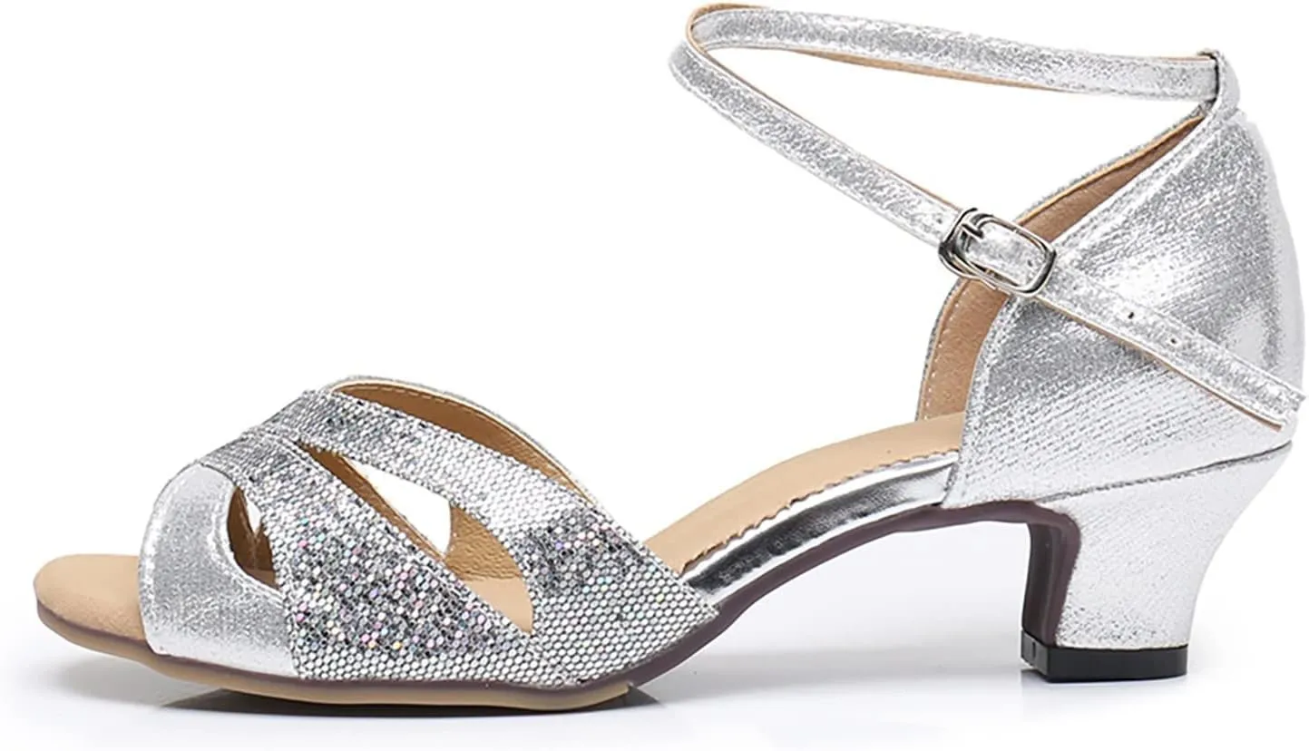 Strappy Heeled Sandals Women Open Toe Square Toe Chunky Heel Ankle Strap Party Shoes