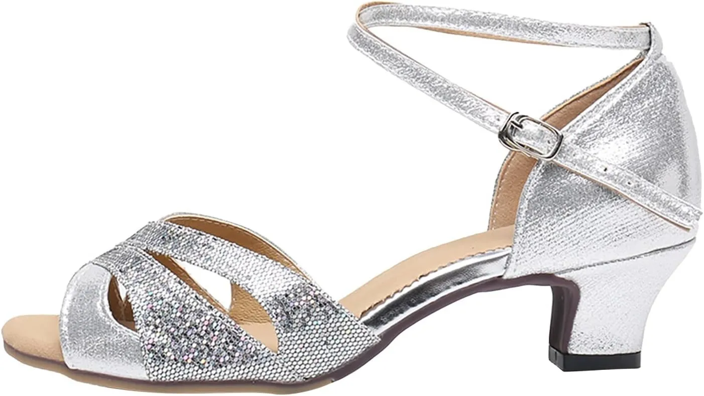Strappy Heeled Sandals Women Open Toe Square Toe Chunky Heel Ankle Strap Party Shoes