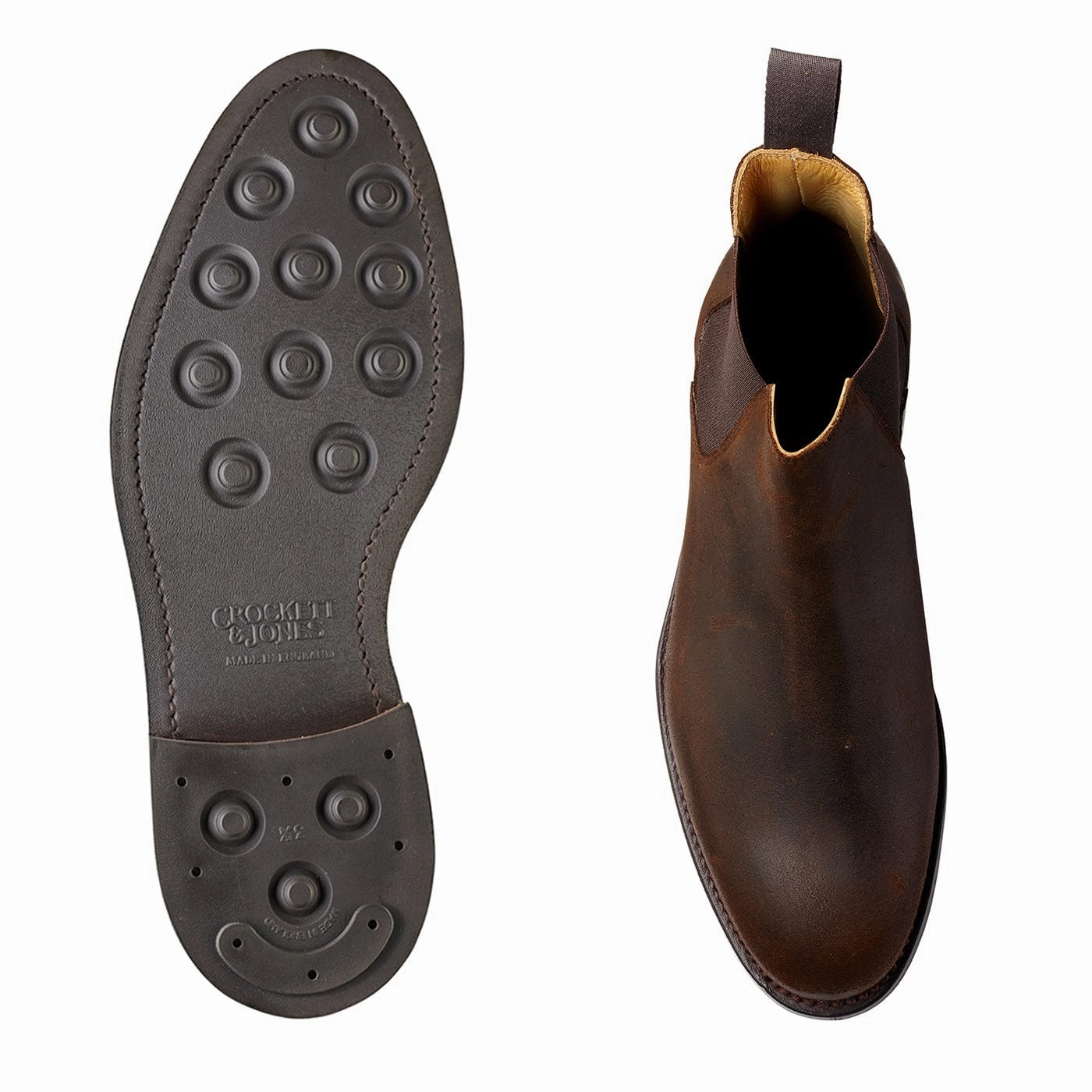 Anti-Slip Function Chelsea 5 Dark Brown Rough-Out Suede (G Fitting)