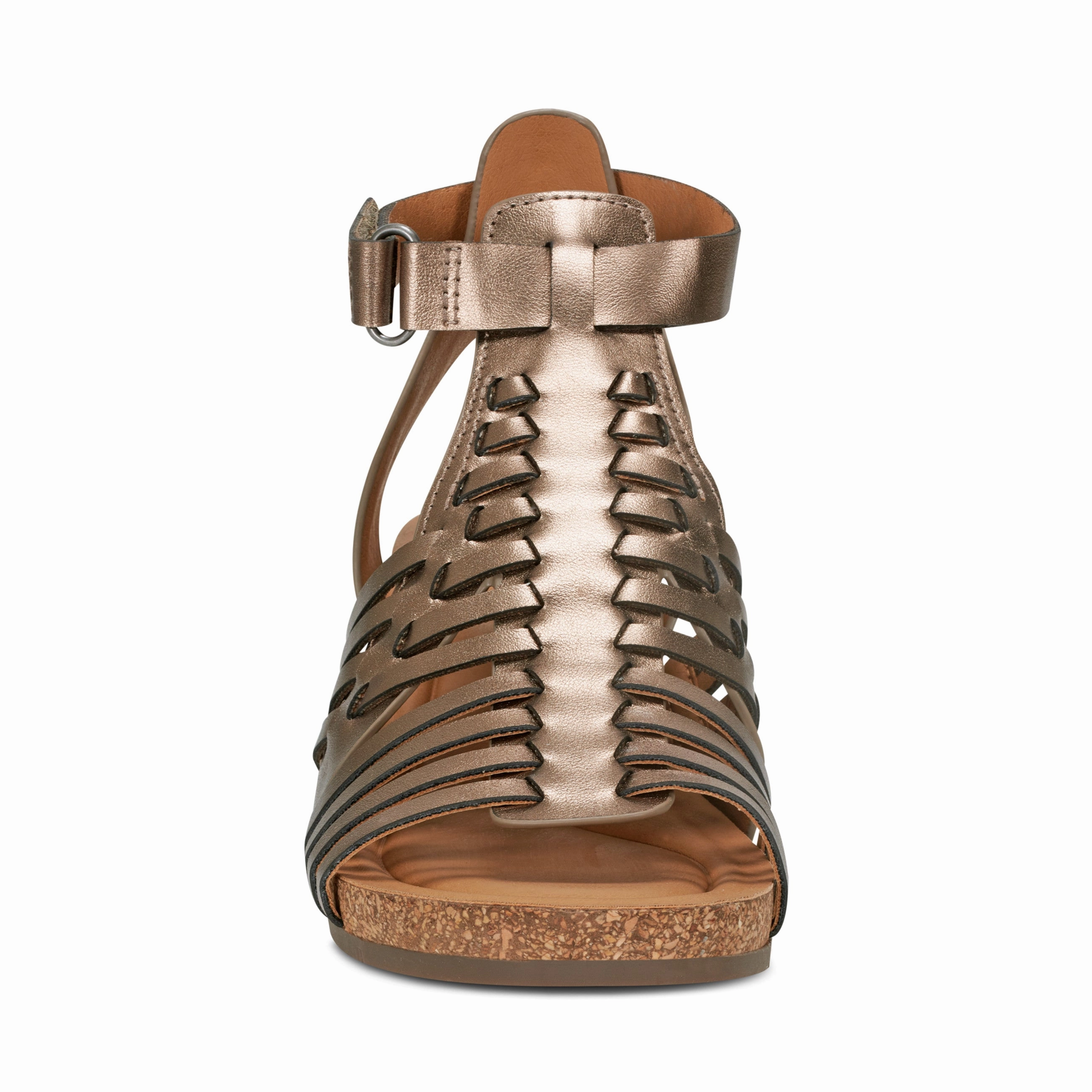 Slip-On Shoes Lightweight Flats Hattie Round Toe Strappy Wedge Sandals