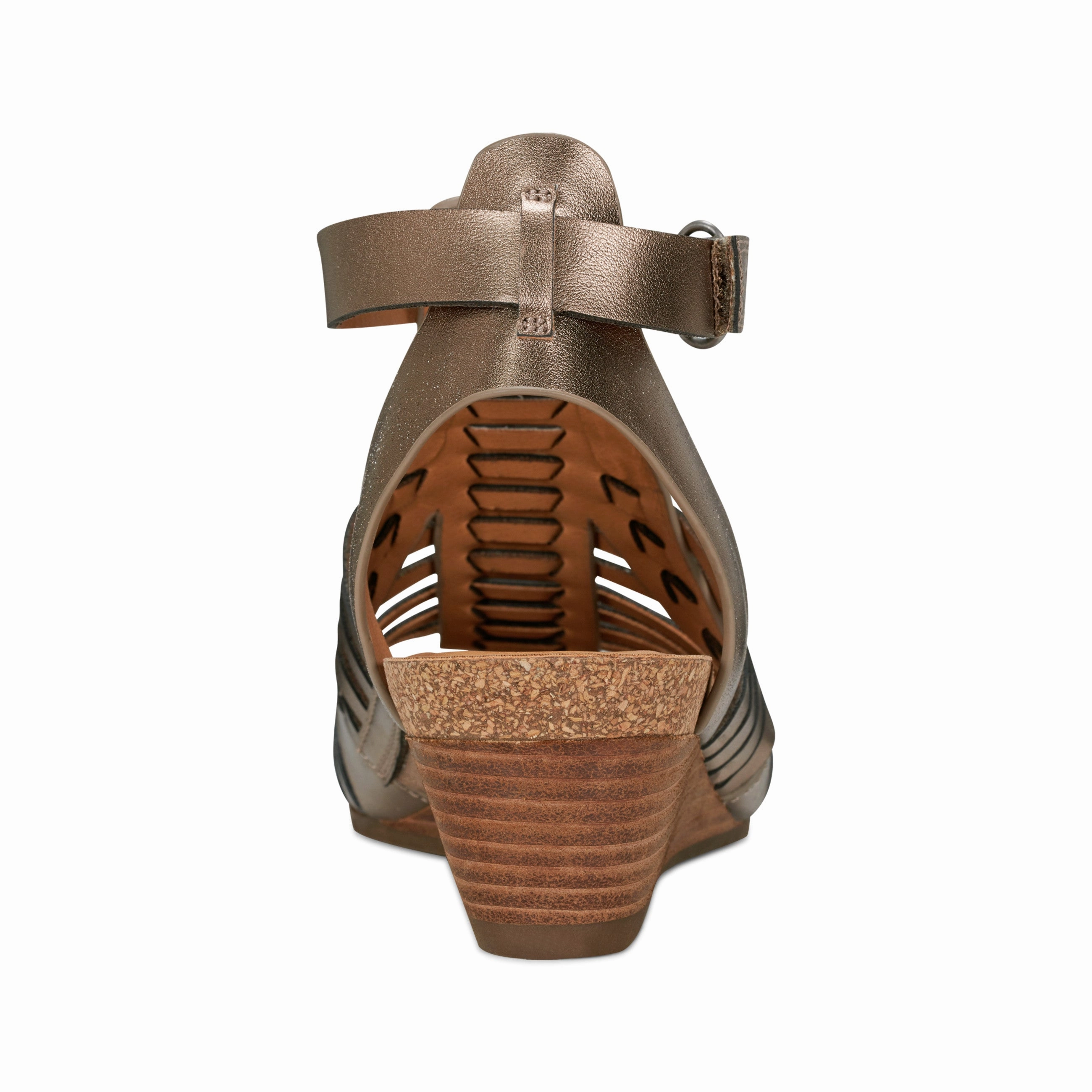 Hattie Round Toe Strappy Wedge Sandals Daily Wear Shoes Classic Sandals