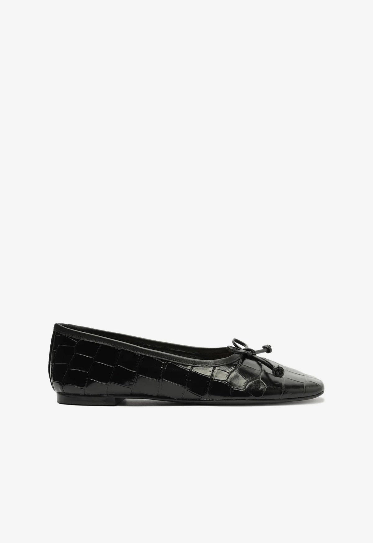 Smart Look Cold Guard Arissa Black Leather Ballet Flat