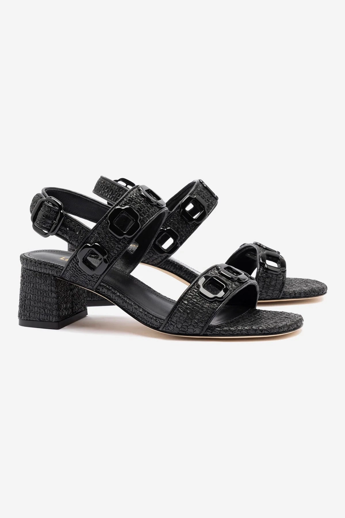 Stylish Daily Wear Milan Sandal In Black Wave Raffia Calm Mood Casual Sandals for Every Day