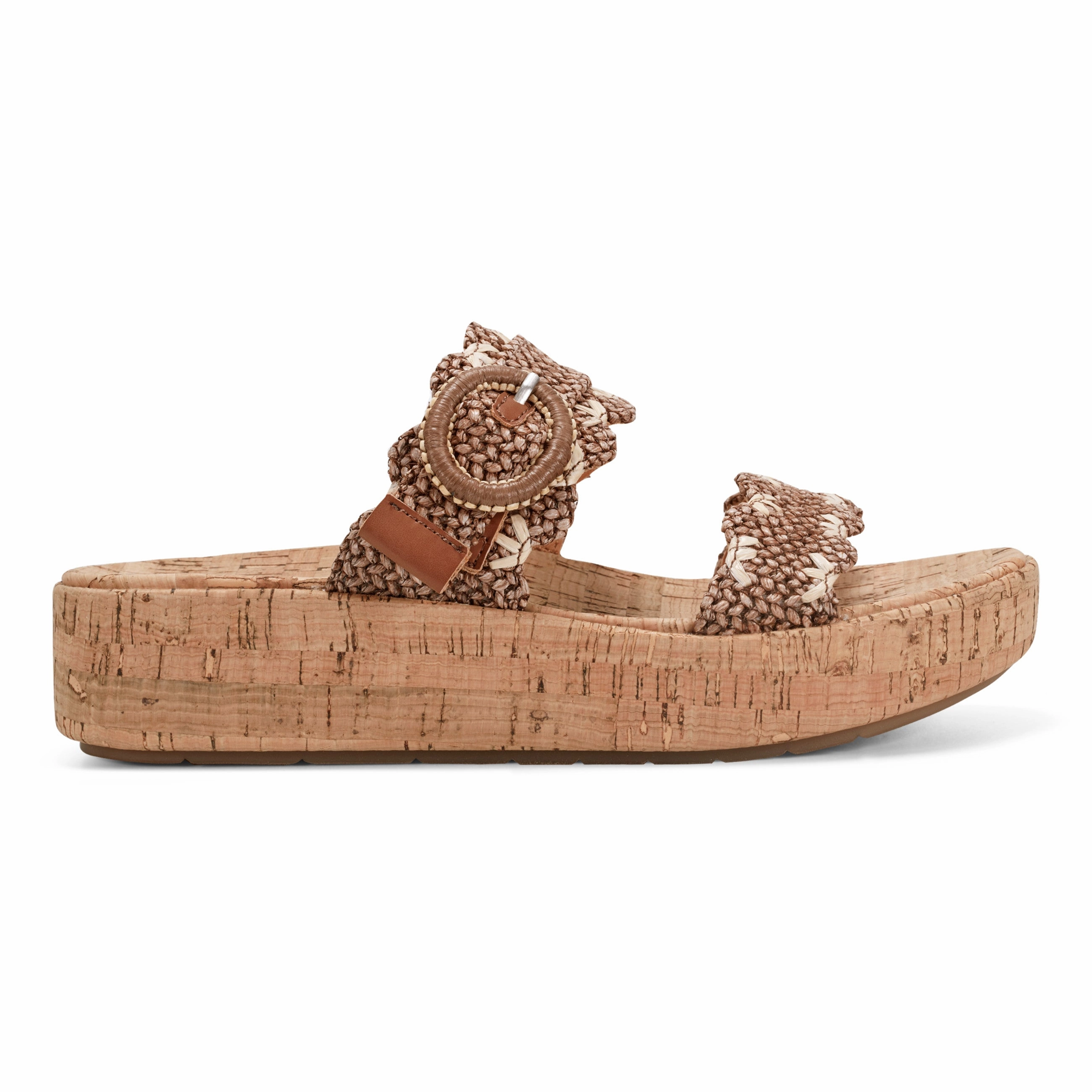 Subtle Slip-on Casual Platform Wedge Sandals Recycled Components