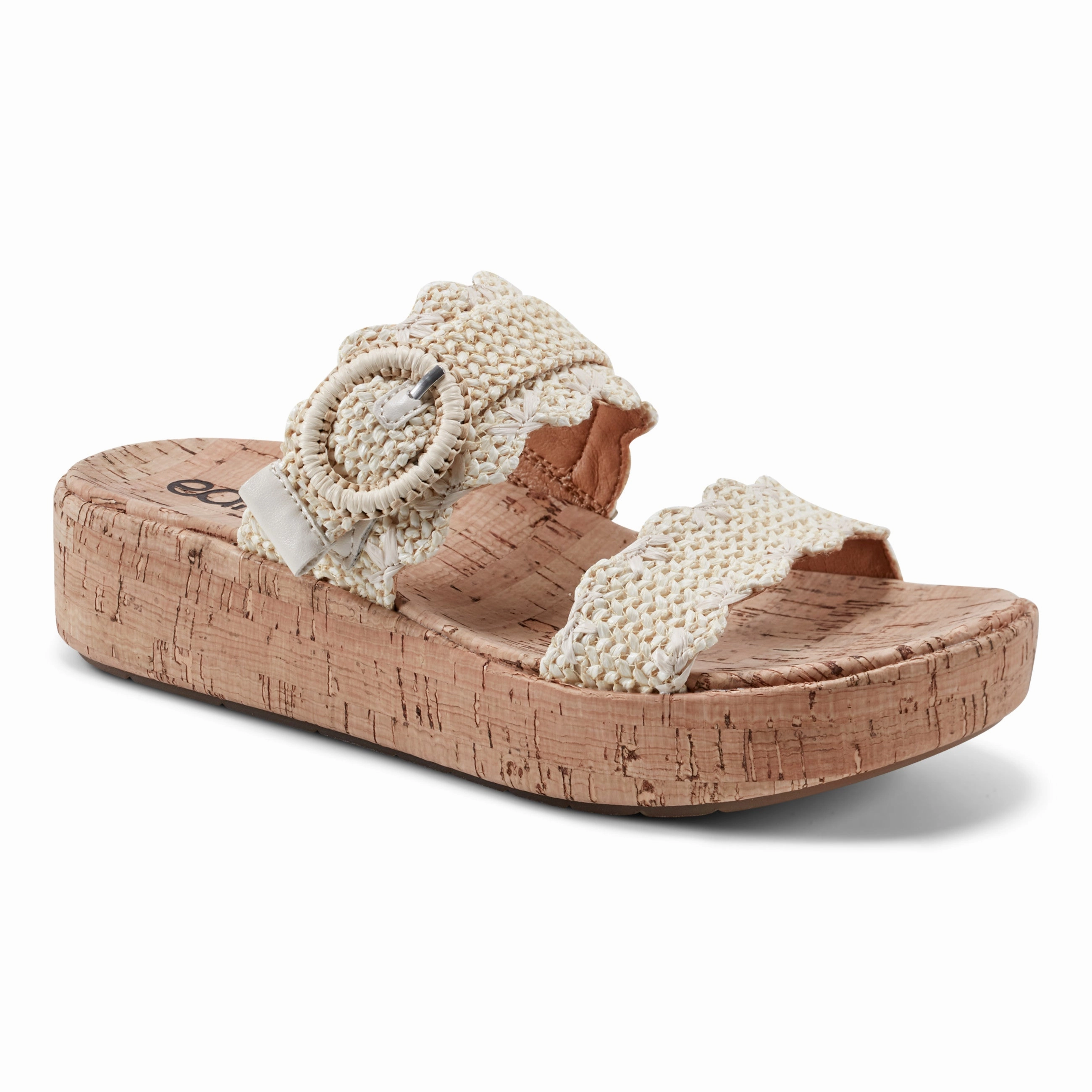 Wraparound Design Subtle Slip-on Casual Platform Wedge Sandals
