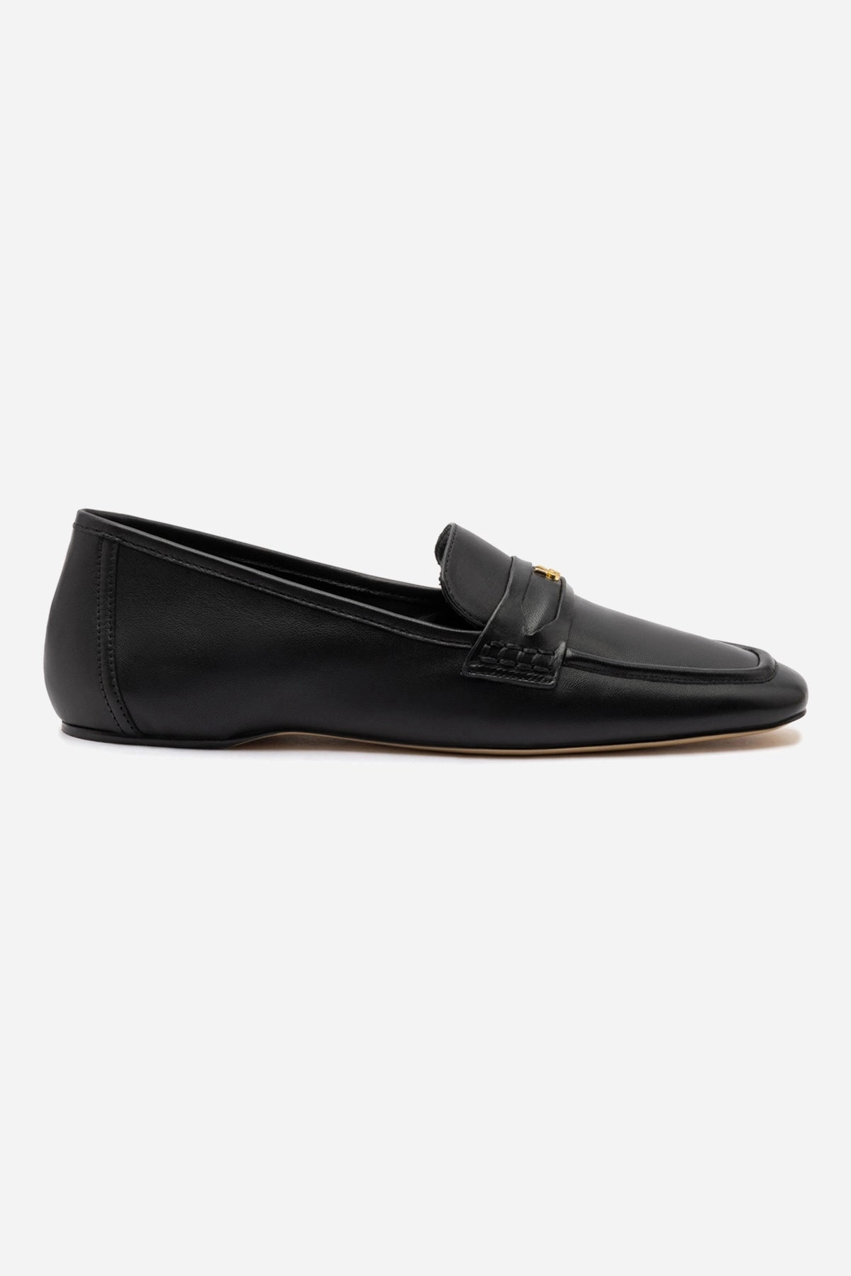 Meadow Walk Lazy Mood Suki Flat Loafer In Black Leather