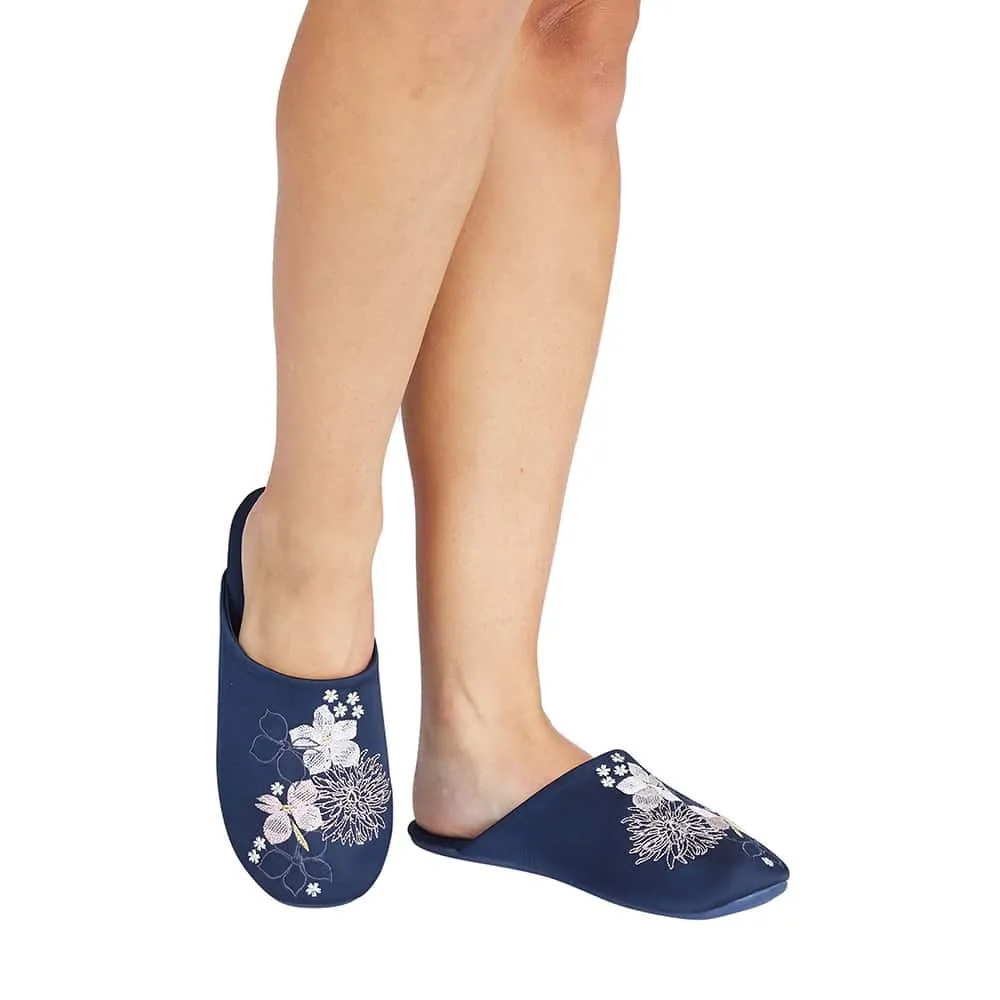 Sultry Slipper in Navy Fabric