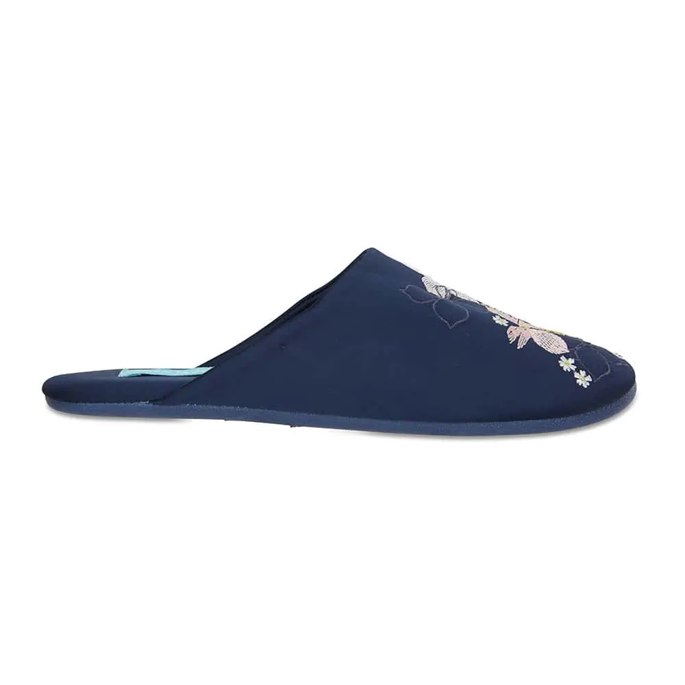 Sultry Slipper in Navy Fabric