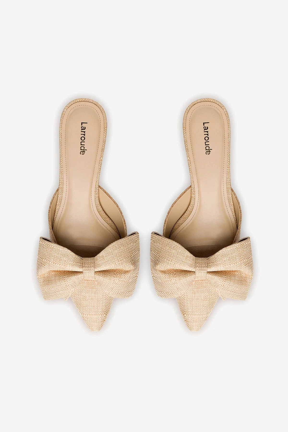 Trek Easy Elle Flat Mule In Beige Raffia