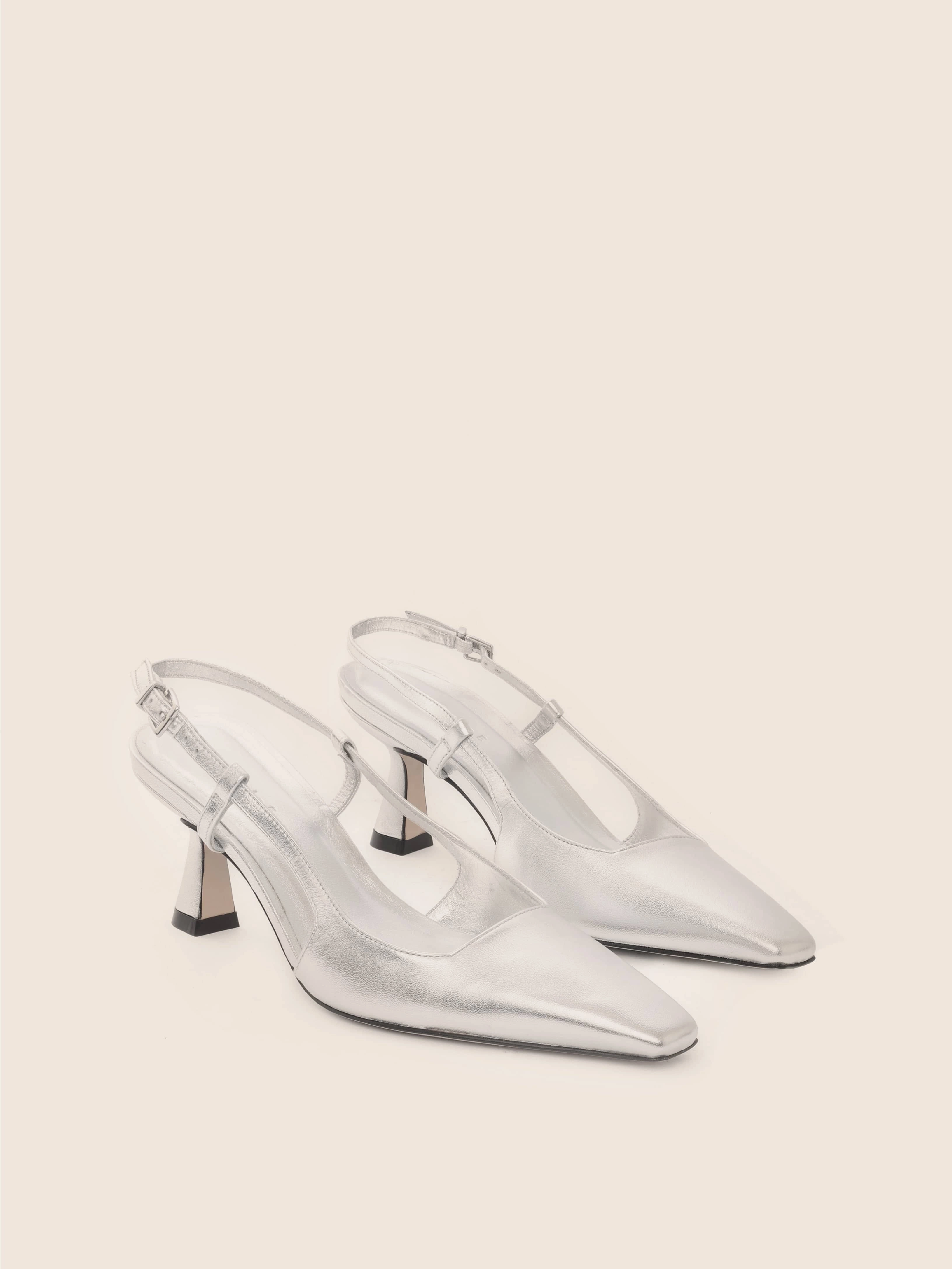 Power Spark Versatile Heel Bahia Silver Pump