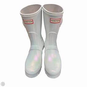 Padded Tongue Clean Silhouette Boots Knee Heels By Hunter In White, Size: 7