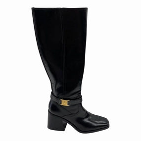 Boots Knee Heels By Vince Camuto In Black, Size:9 Comfortable Wear Anti Slip