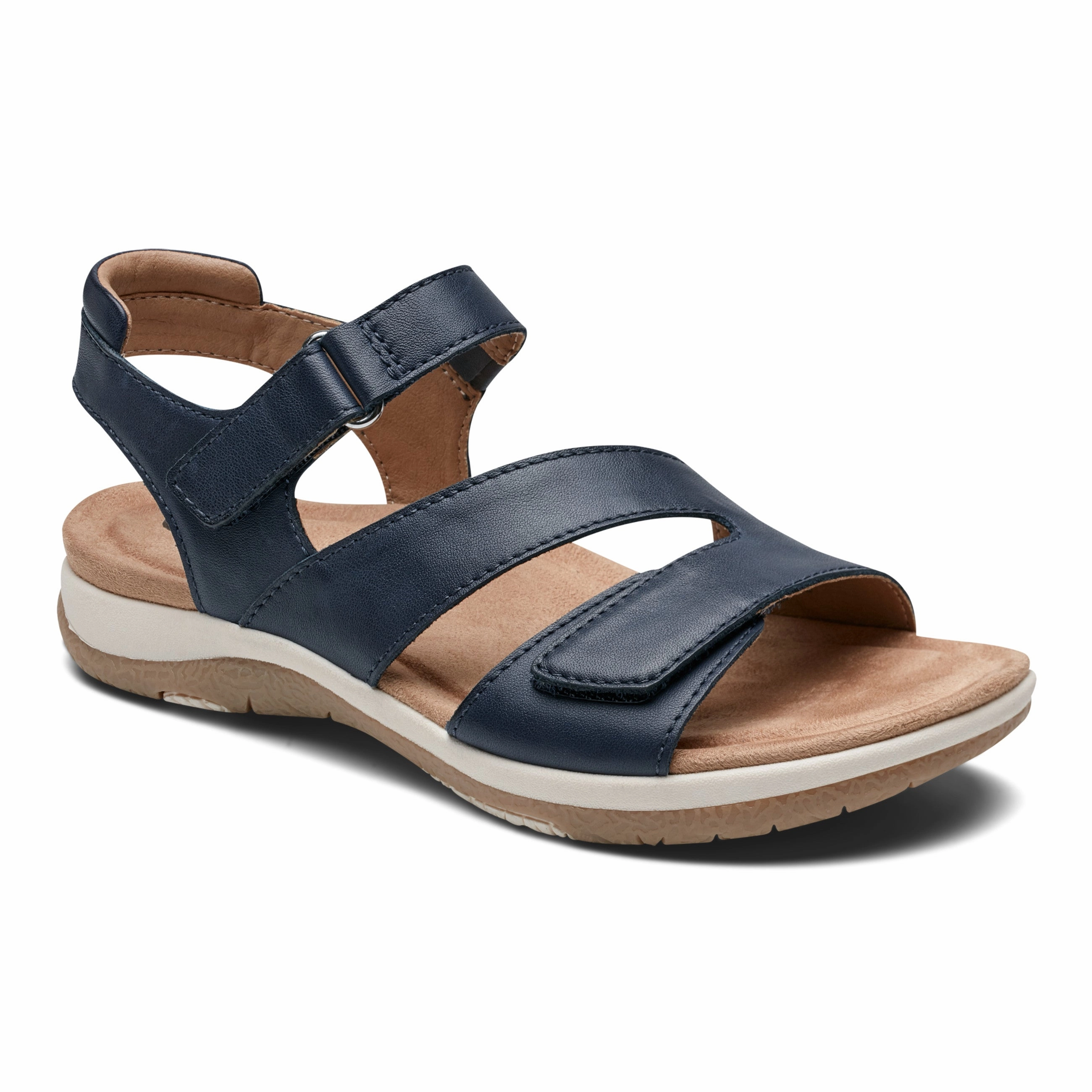 Reinforced Toe Guard Sureal Casual Strappy Round Toe Flat Sandals