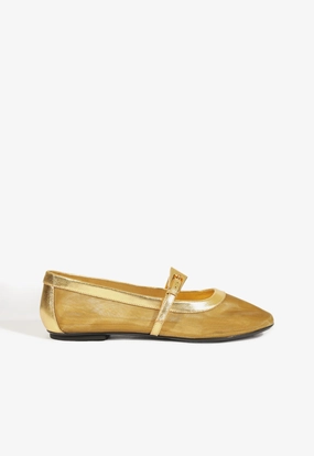 Sylvie Ballet Flat Pure Black Modern Bold