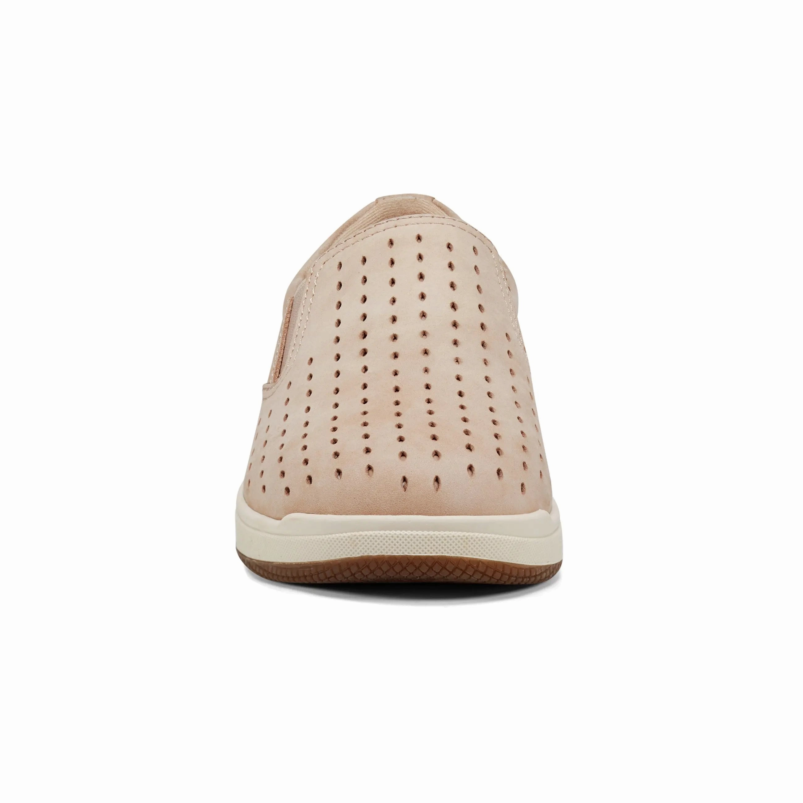 Stylish Slip-on Shoes Elegant Look Nel Laser Cut Round Toe Casual Slip-on Sneakers