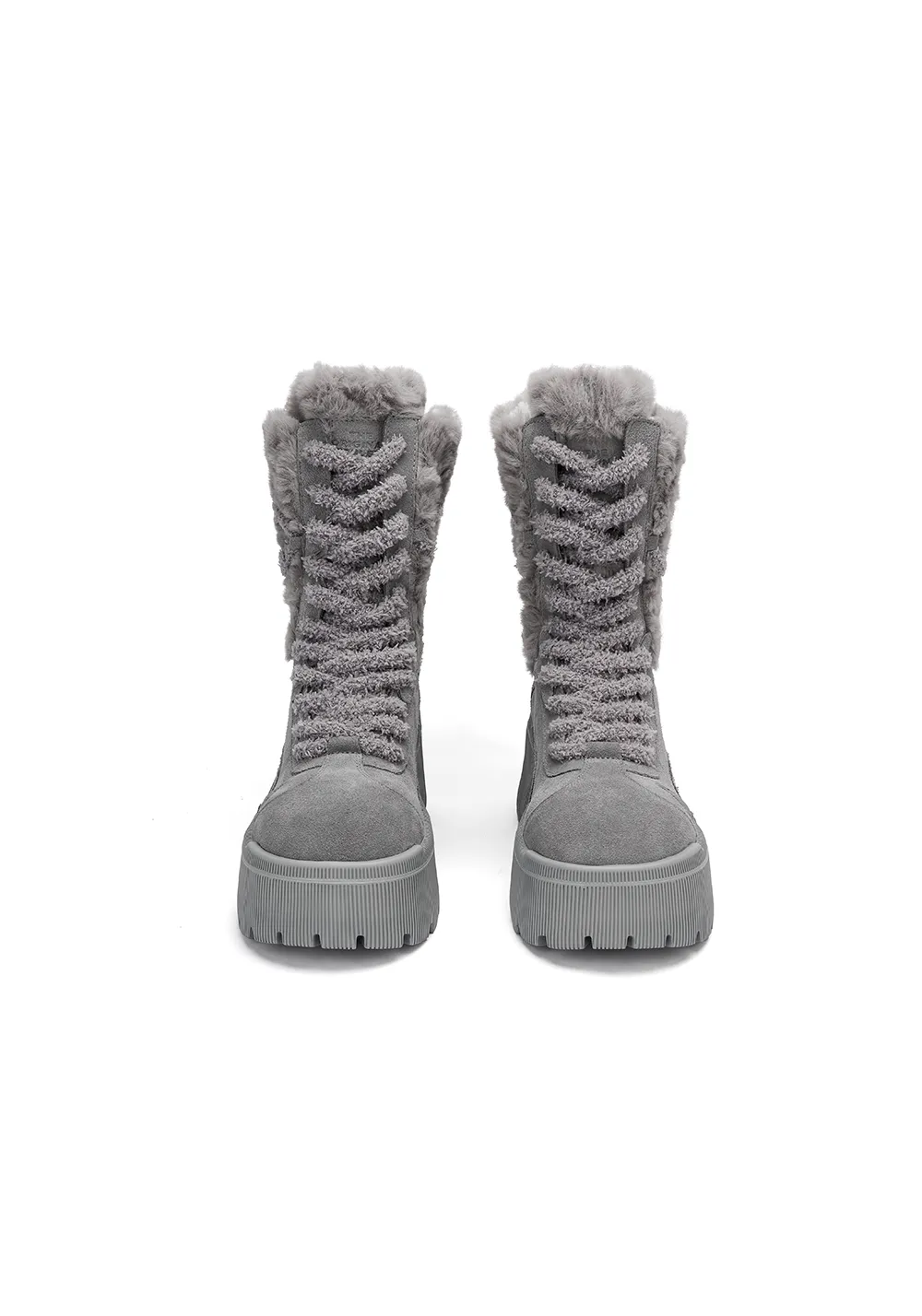 Tall Snow Boots-Gray