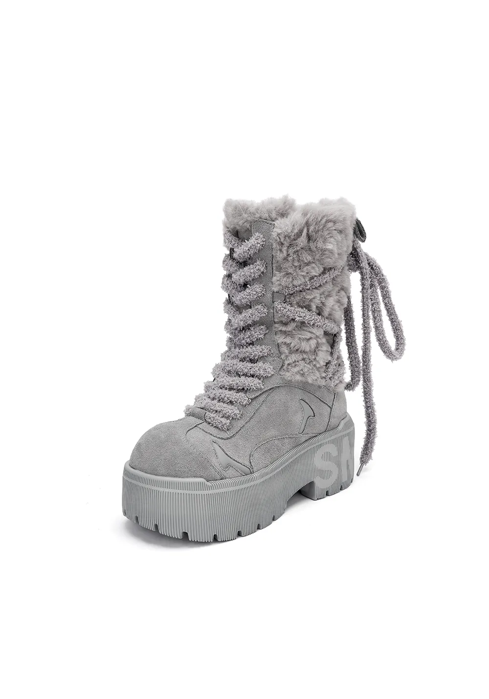 Tall Snow Boots-Gray