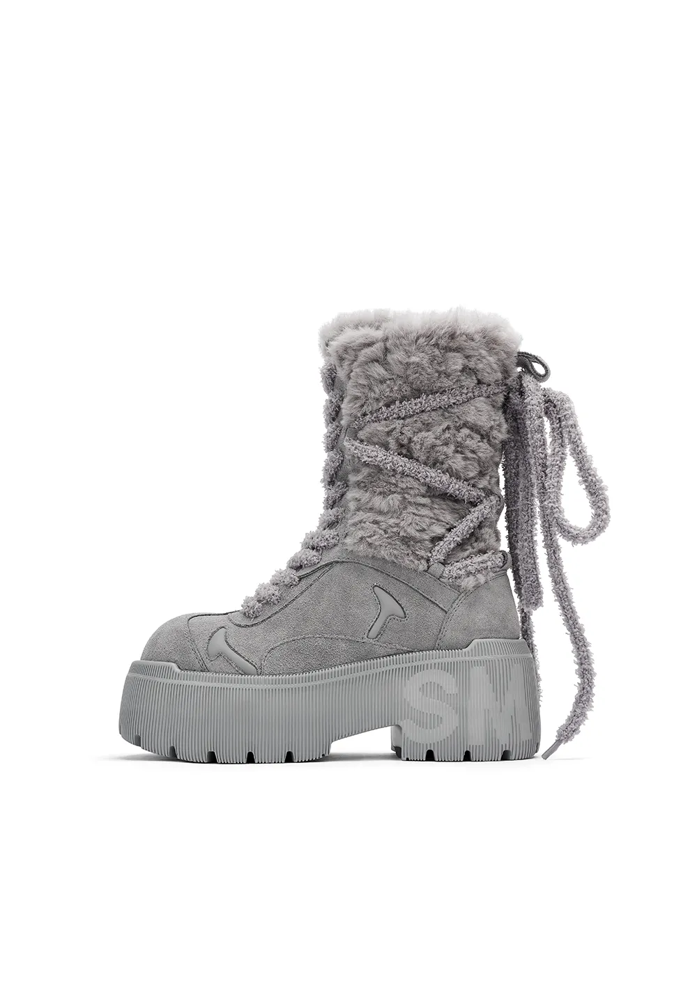 Tall Snow Boots-Gray