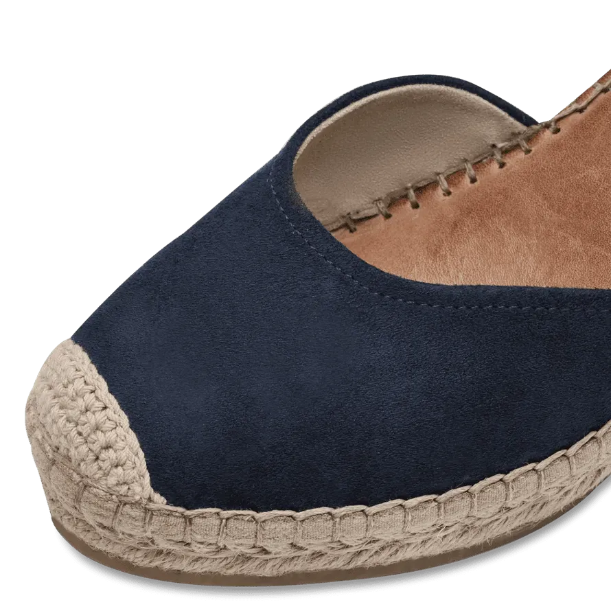 Tamaris Espadrille Sandals - Navy & Beige