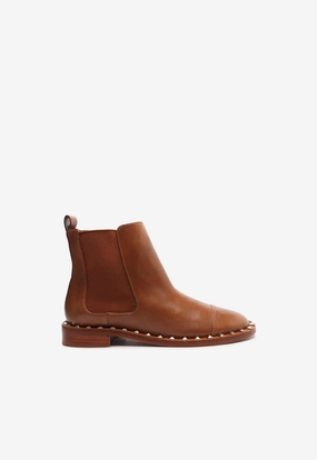 Tanner Leather Bootie Earth Base Firm Edge