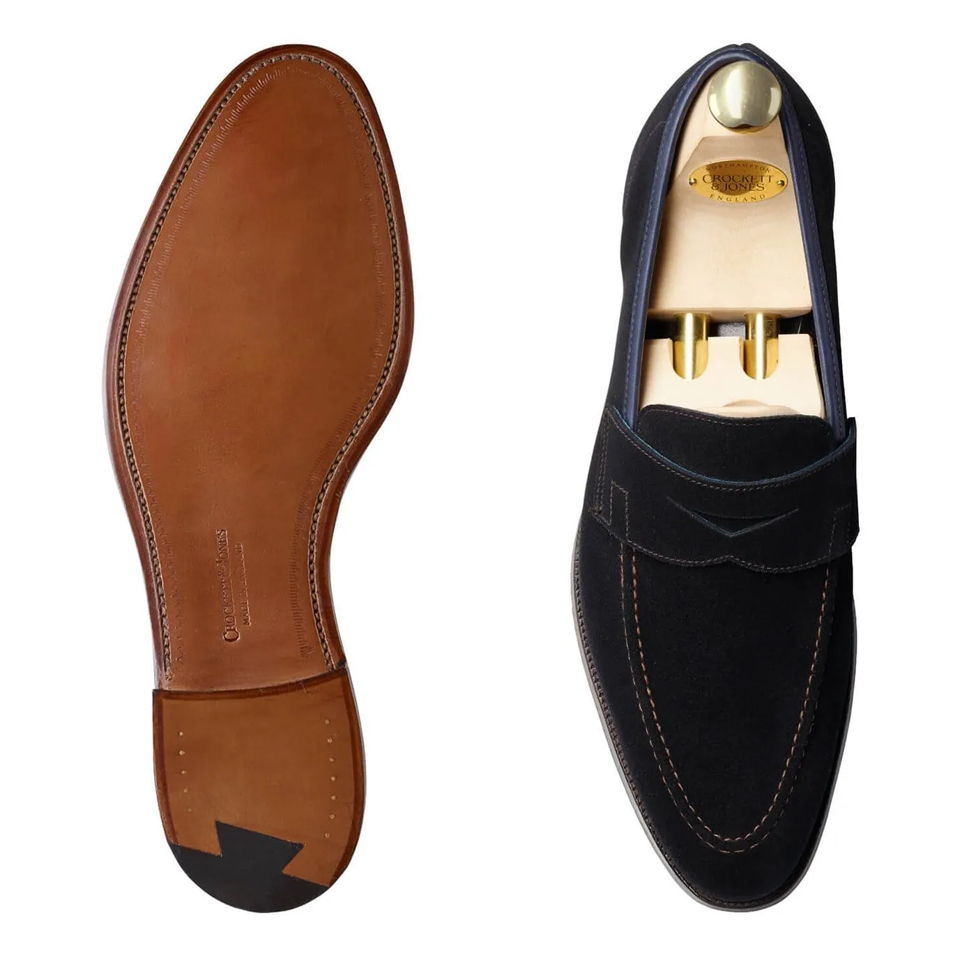 Teign Navy Suede Ultra Light Airport Travel