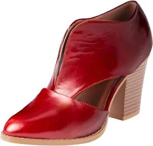 Temperament Shoes for Women Stacked Heel Cut Out Pointed Toe Sandals Faux Leather Shoes Elegant Ultra Go Sandals Women