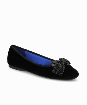 Seamless Fit Work Commute The Hummingbird Jewelry Bow - Black Velvet