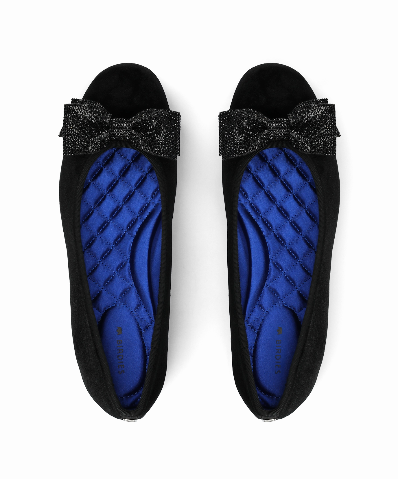 The Hummingbird Jewelry Bow - Black Velvet Arch Support Daily Walk Clear Glow