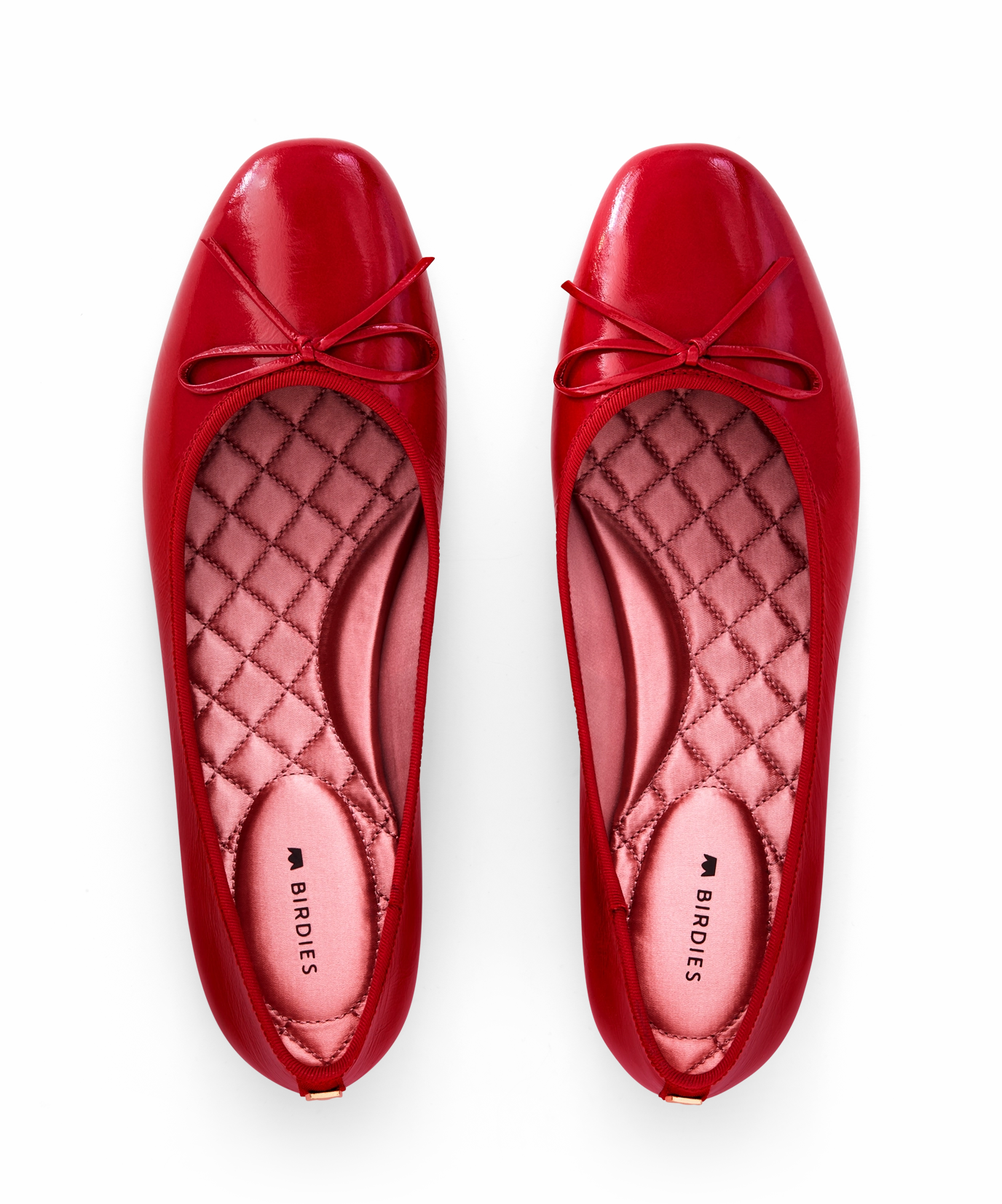 The Songbird - Red Patent Leather Shine Silver Comfortable Wear