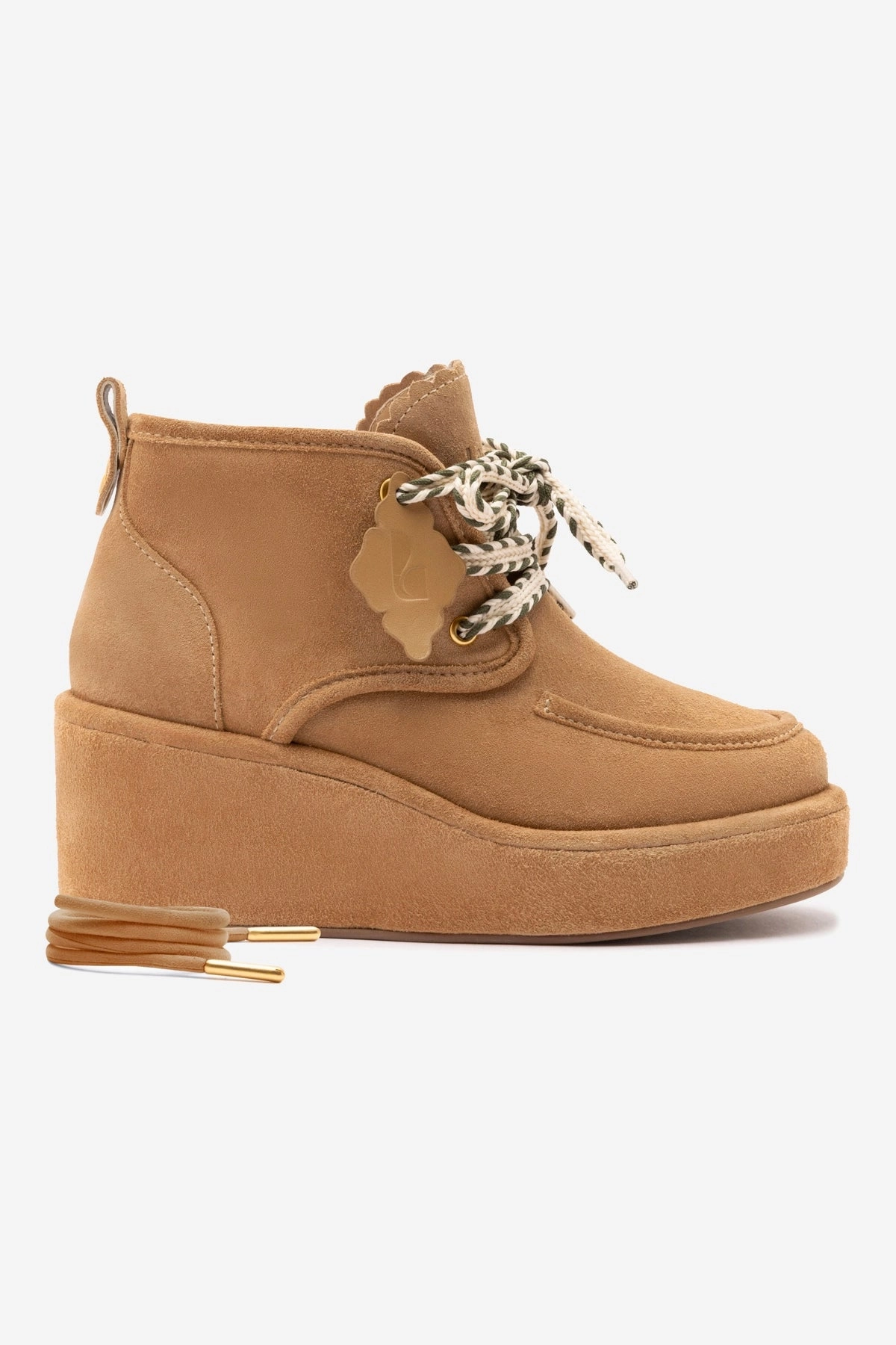 City Chill Slip Resistant Sole Thick sole Chani Wedge In Peanut Suede