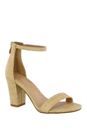 Top Moda Women's HAnnah-1 Ankle Strap High Heel Sandal, Raffia Natural (10, Raffia Natural)