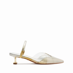Snow Grip Lace Up Style Tori Kitten Vinyl & Specchio Leather Pump