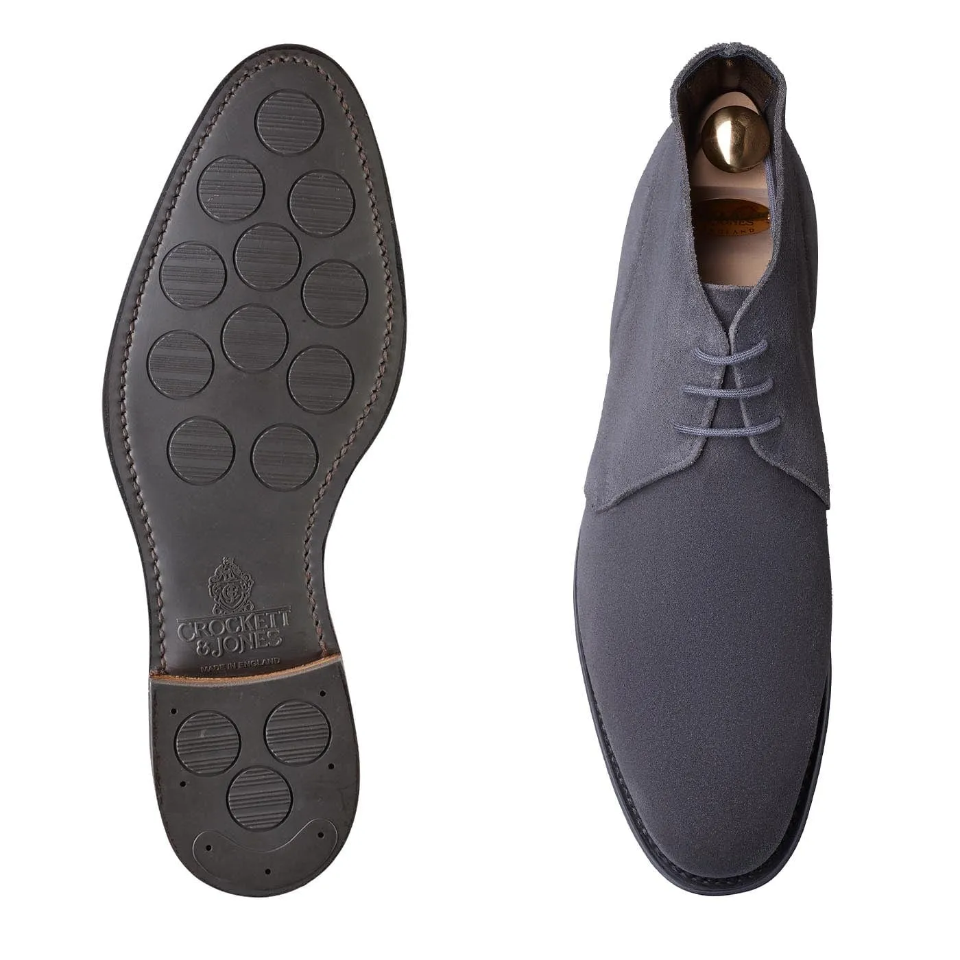 Breathable Mountain Climber All-Purpose Style Chukka Shark Grey Suede