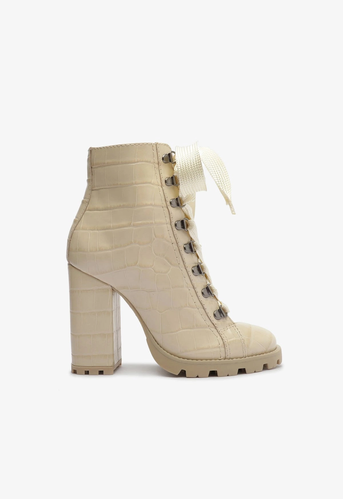 Ventilated Mesh Long Distance Cross Road Zhara Crocodile-Embossed Leather Bootie