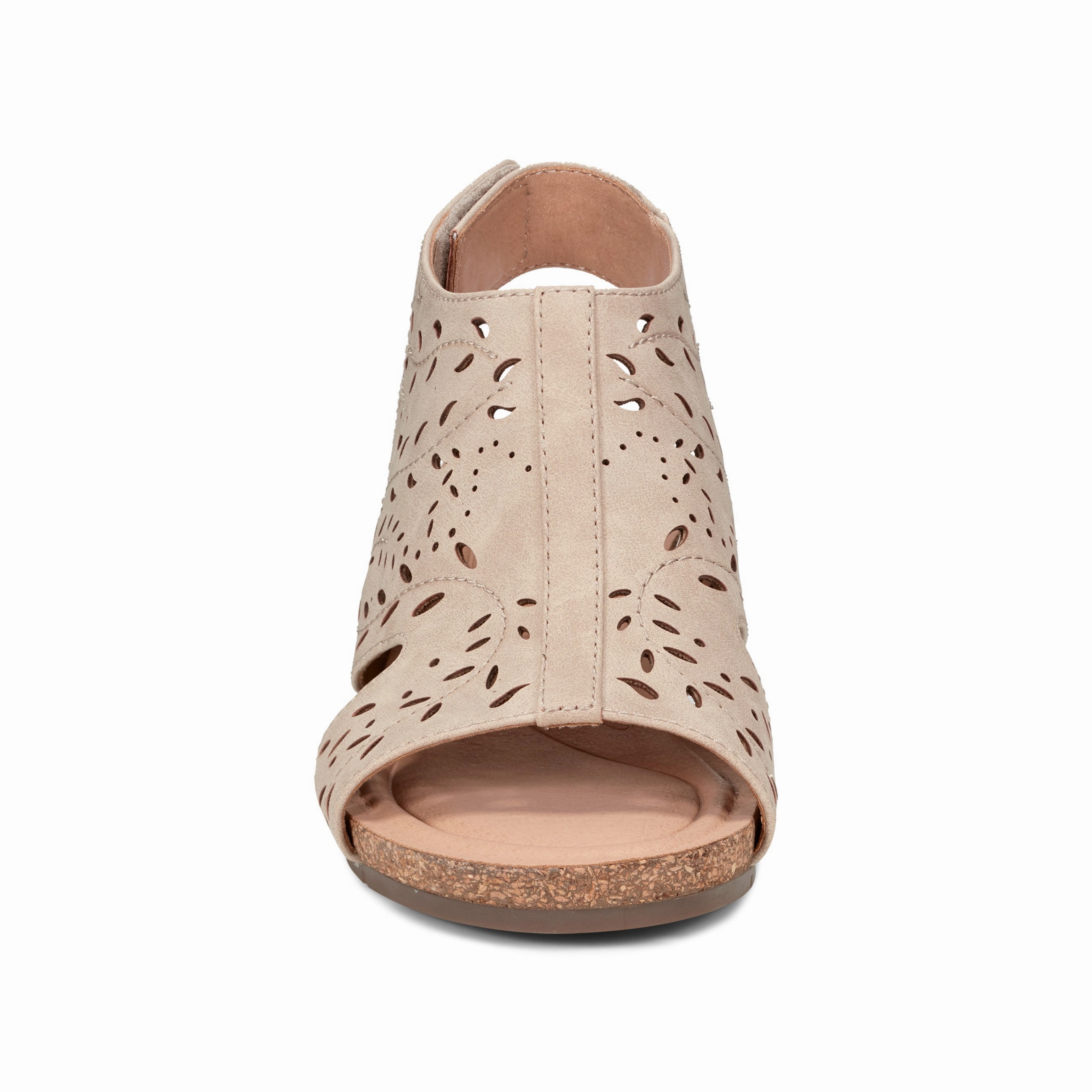 Zero Break In Period Anti Slip Pattern Halin Round Toe Casual Slingback Wedge Sandals