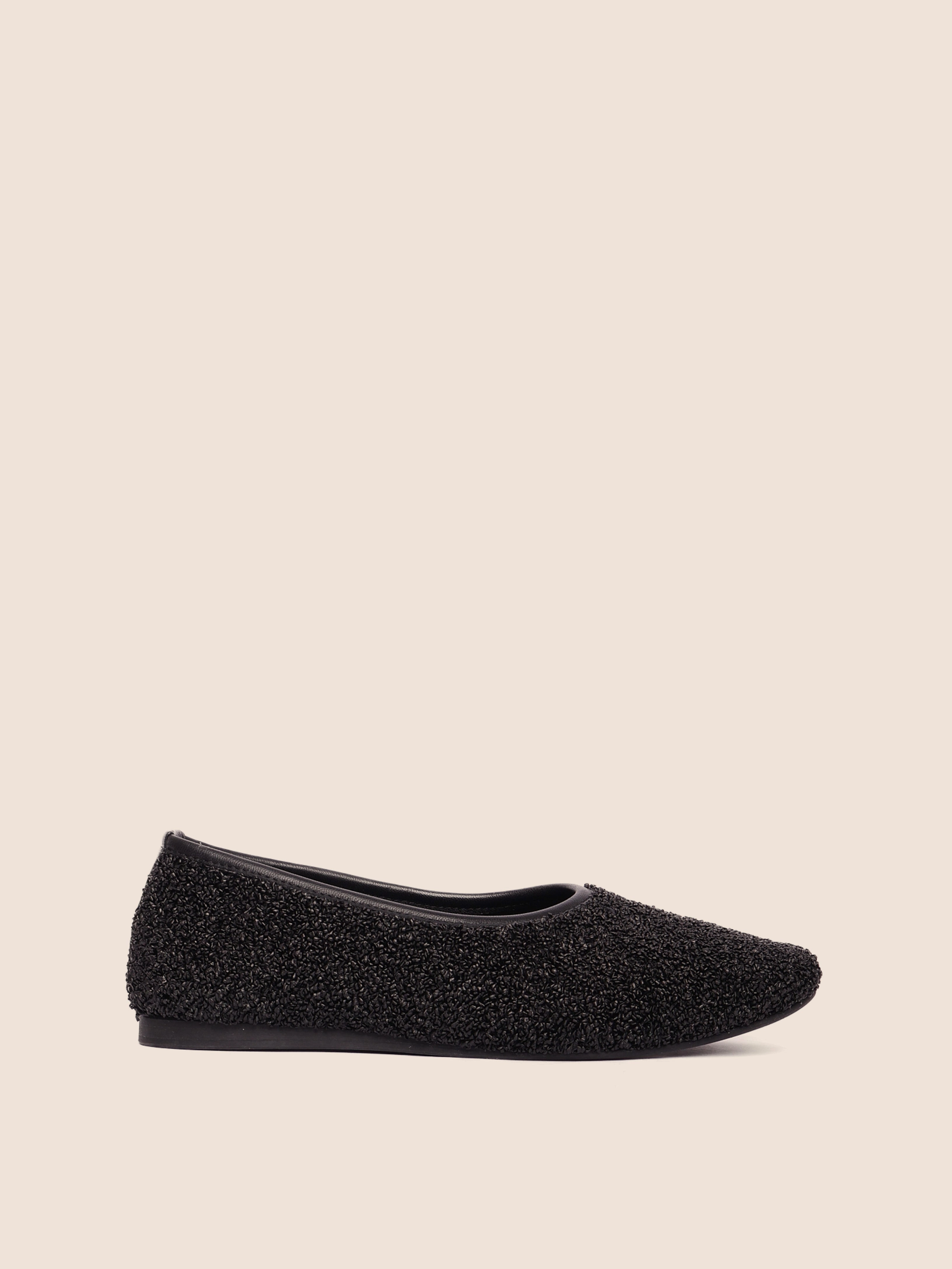 Non-Slip Sole Shock Absorbing Trofa Black Ballerina
