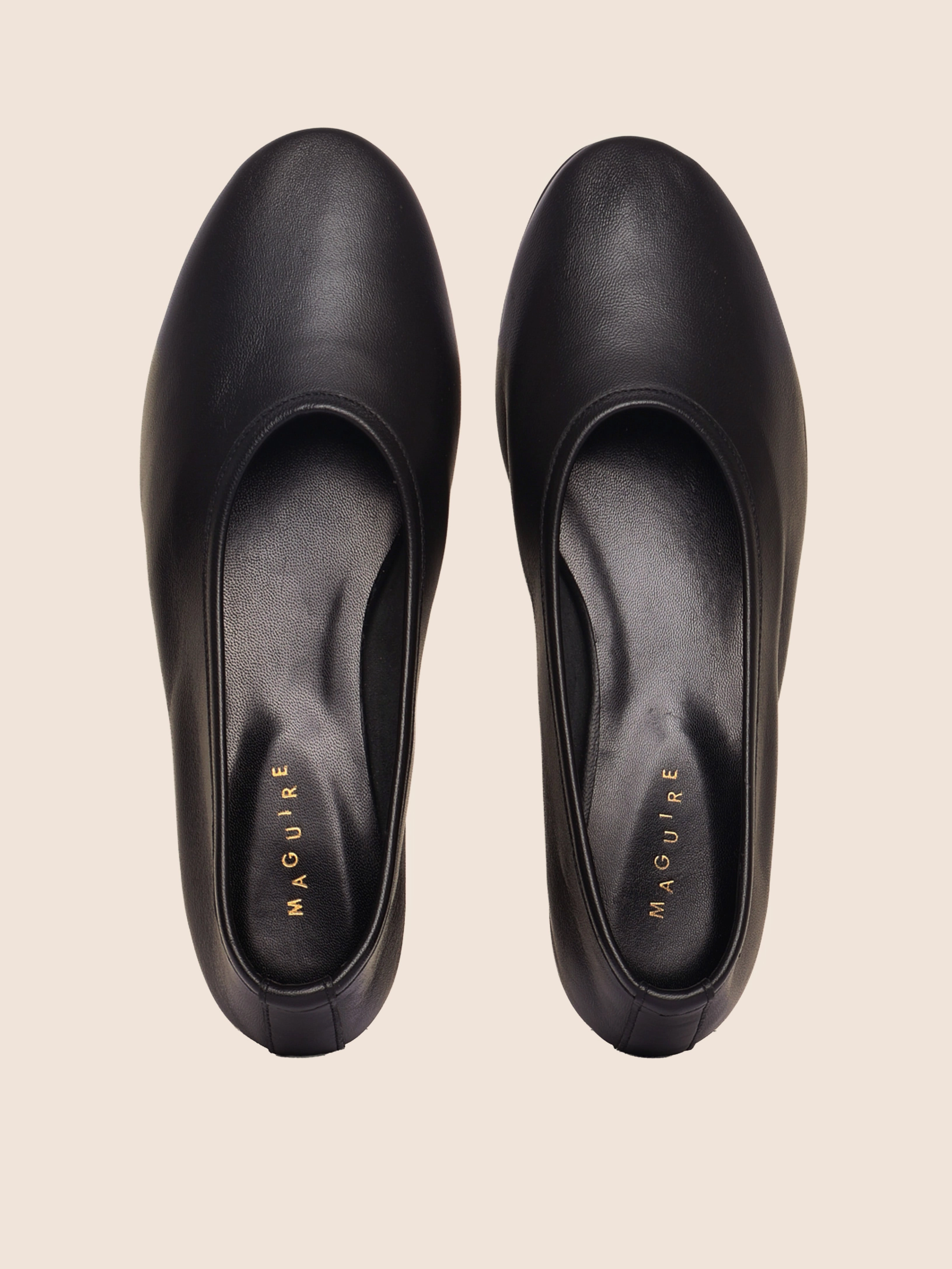 Trendy Footwear Trofa Black Leather Ballerina