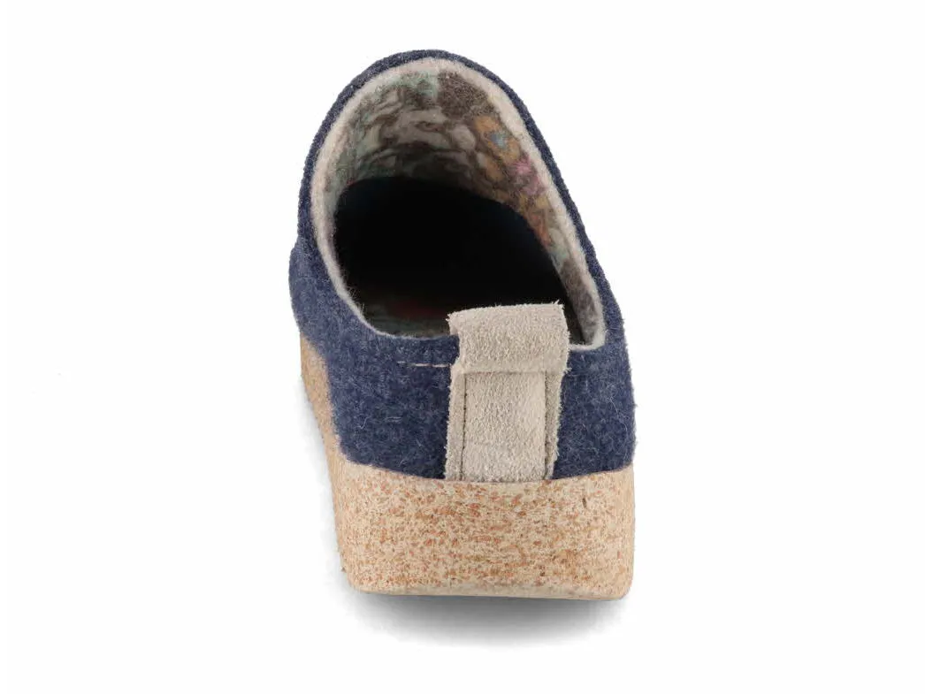 Tuffeln® modern Wool Felt Clogs «Rasant», blue