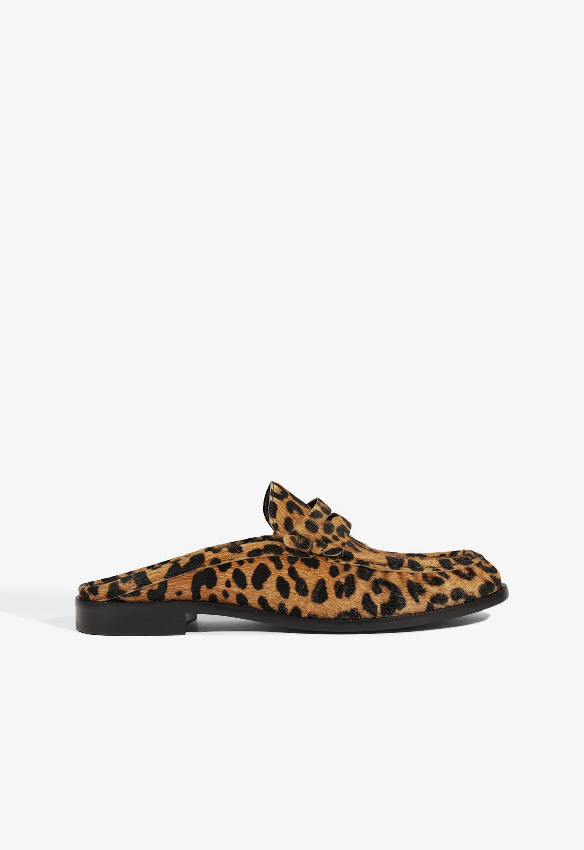 Memory Foam Airport Travel Tyche Mule Calf Hair Flat