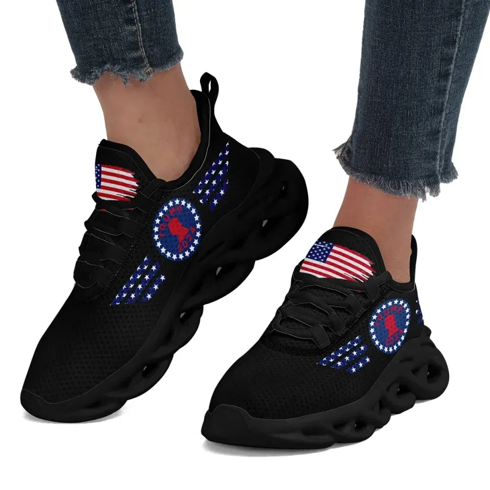 Unique Gift,Personalized Trump Fashion Sneakers, Custom Patriotic Trump Shoes, Breathable Maxsoul Shoes