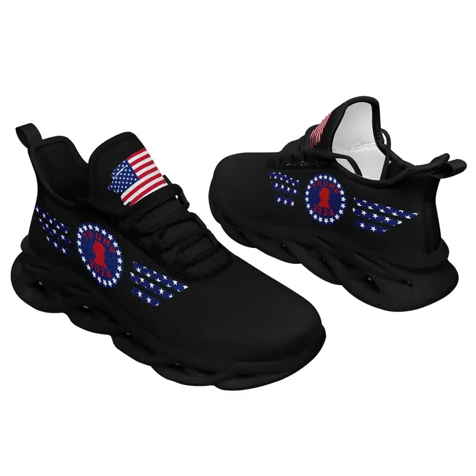 Unique Gift,Personalized Trump Fashion Sneakers, Custom Patriotic Trump Shoes, Breathable Maxsoul Shoes